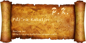 Póra Katalin névjegykártya